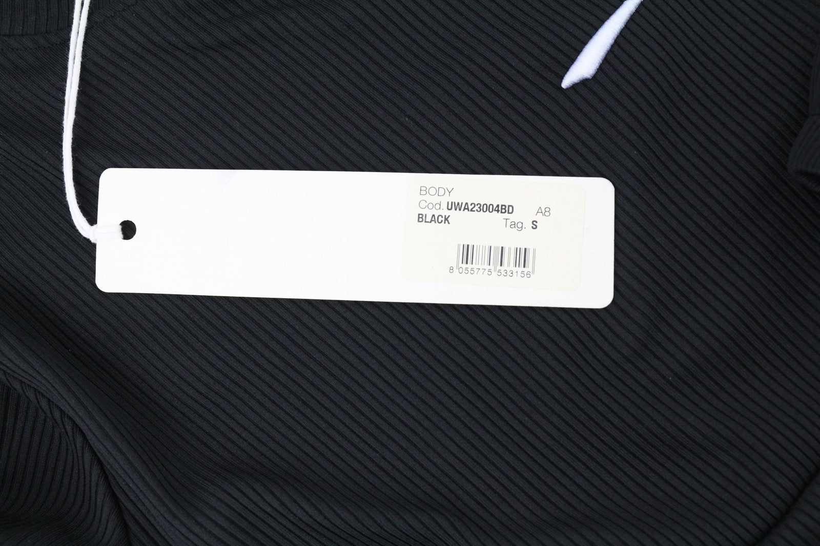 RICHMOND X Women's Bodysuit S Round Neck Stretch Black Long Sleeve Snap Close