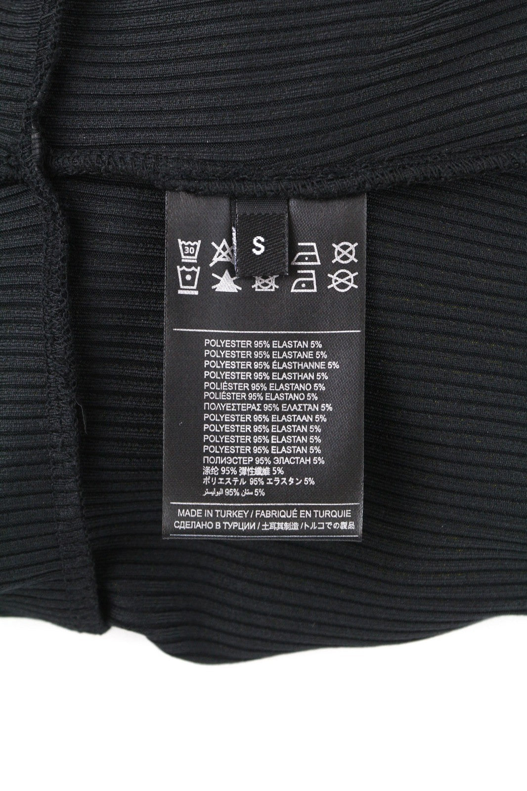 RICHMOND X Women's Bodysuit S Round Neck Stretch Black Long Sleeve Snap Close