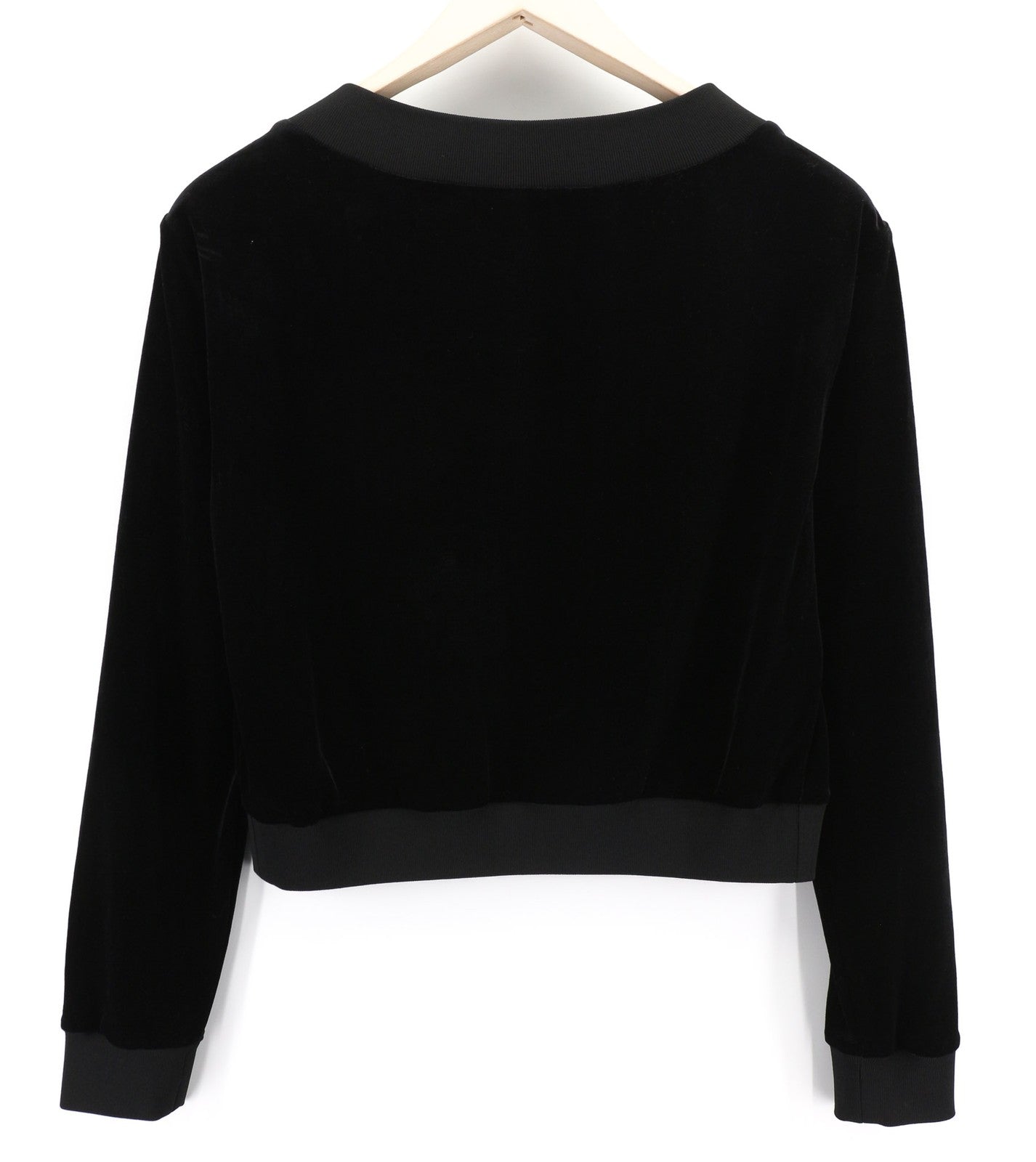 RICHMOND X Women's Sweatshirt S Velvet Black Pullover Long Sleeve Front Logo