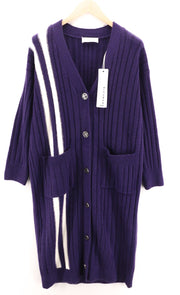 RICHMOND X Women's Cardigan S Violet Long Knit Button V-Neck Long Sleeve