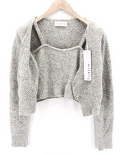 RICHMOND X Women's Jumper S Twinset Knit Button Stretch Wool Dark Melange