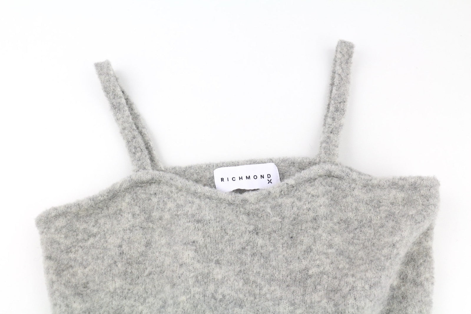 RICHMOND X Women's Jumper S Twinset Knit Button Stretch Wool Dark Melange