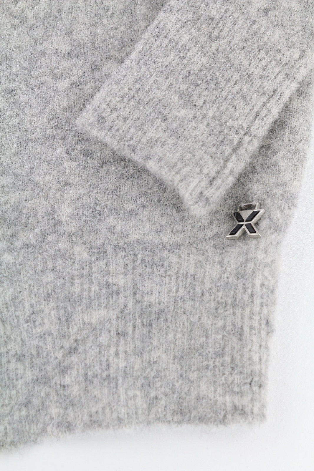 RICHMOND X Women's Jumper S Twinset Knit Button Stretch Wool Dark Melange