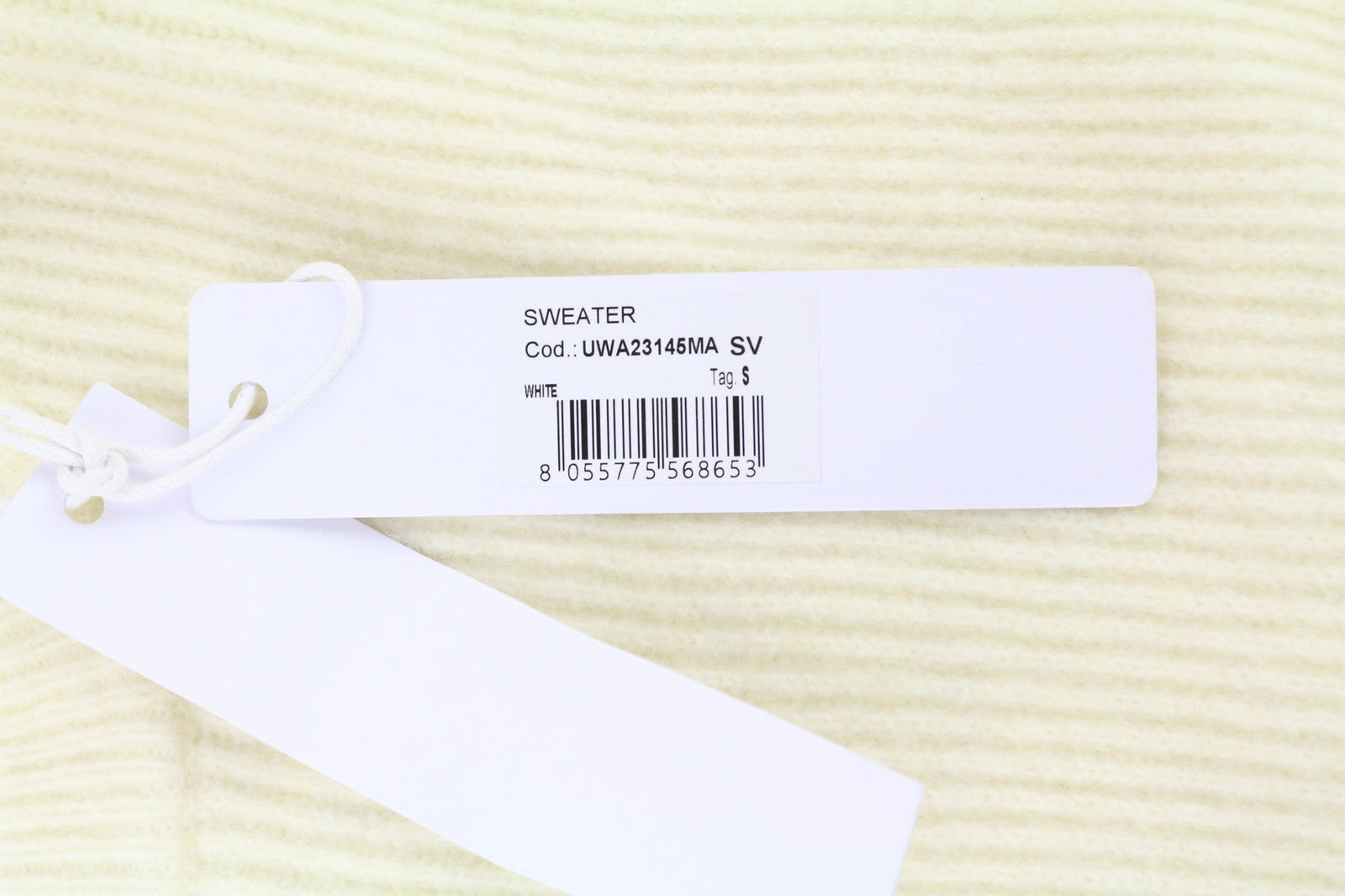 RICHMOND X Women's Jumper S White Knit Pullover Round Neck Long Sleeve