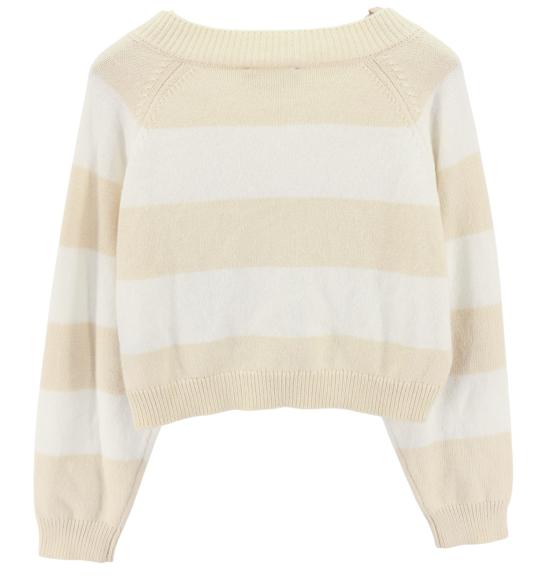 RICHMOND X Women's Jumper S Wool Knit V-Neck Stretch Pullover Dual Tone Design