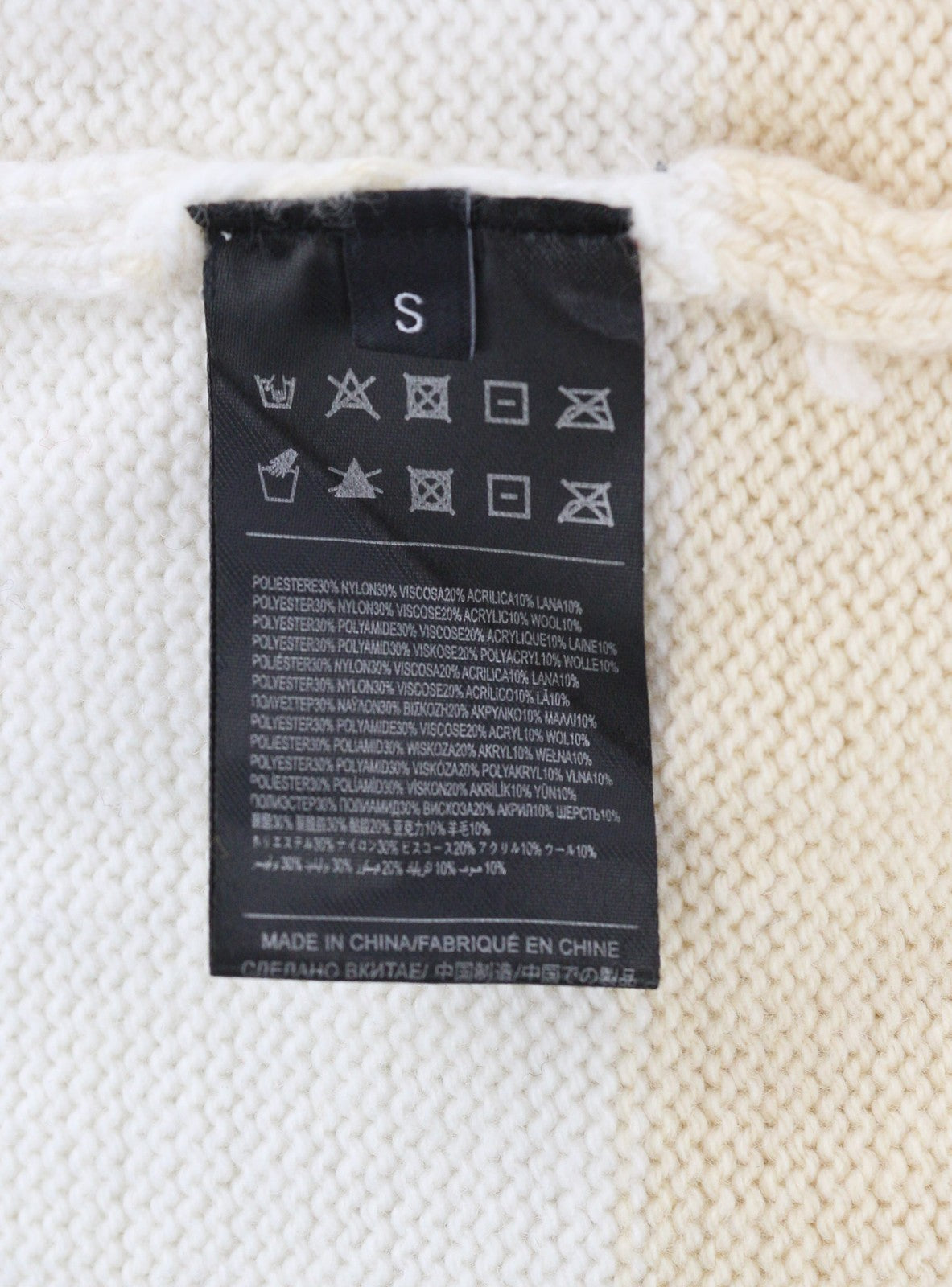 RICHMOND X Women's Jumper S Wool Knit V-Neck Stretch Pullover Dual Tone Design