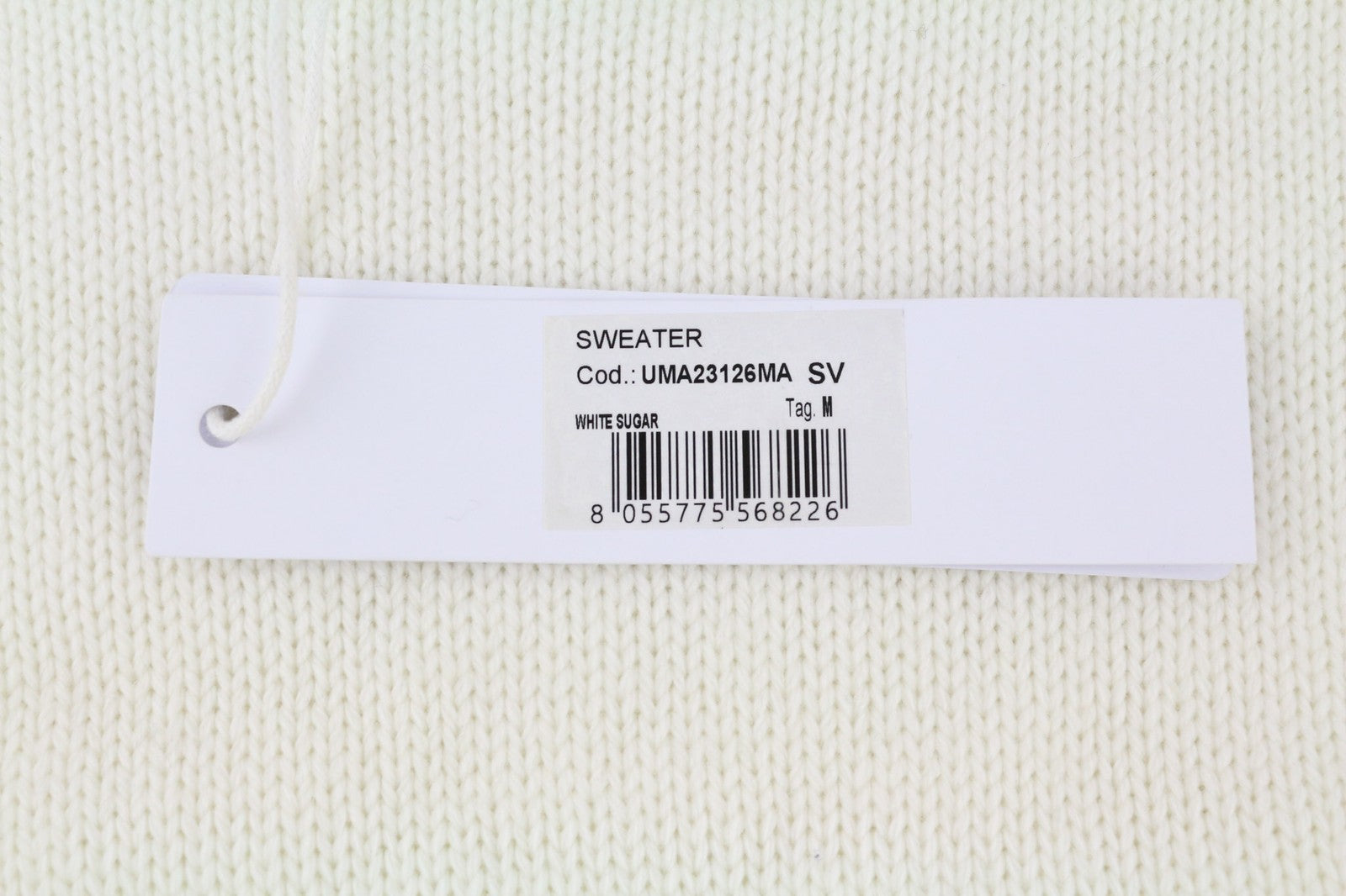 RICHMOND X Men's Jumper M White Sugar Wool Pullover Hoodie Front Pouch Pocket