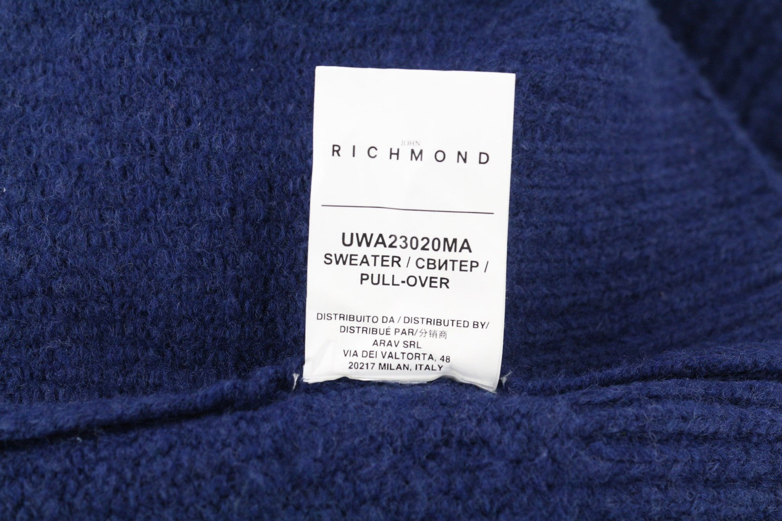 RICHMOND X Women's Jumper S Wool Knit Pullover Long Sleeve Embroidered Logo