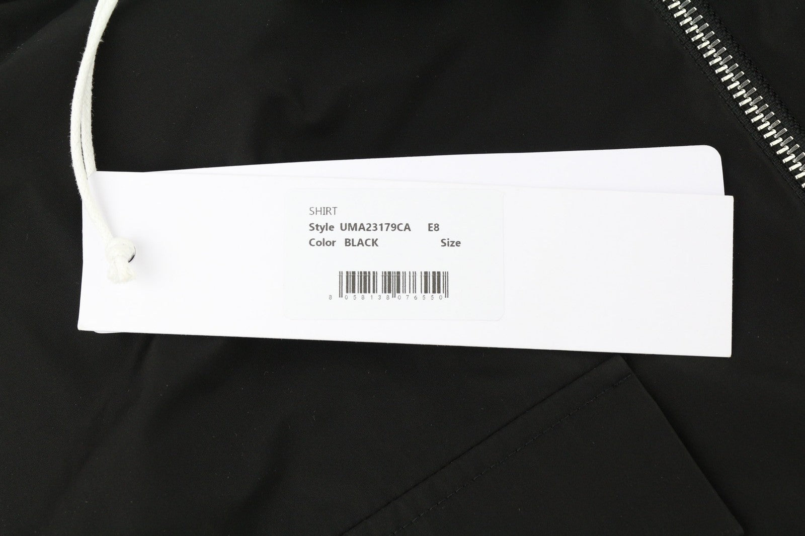 RICHMOND X Men's Overshirt 40 Black Zip Pocket Long Sleeve Collared Button Shirt