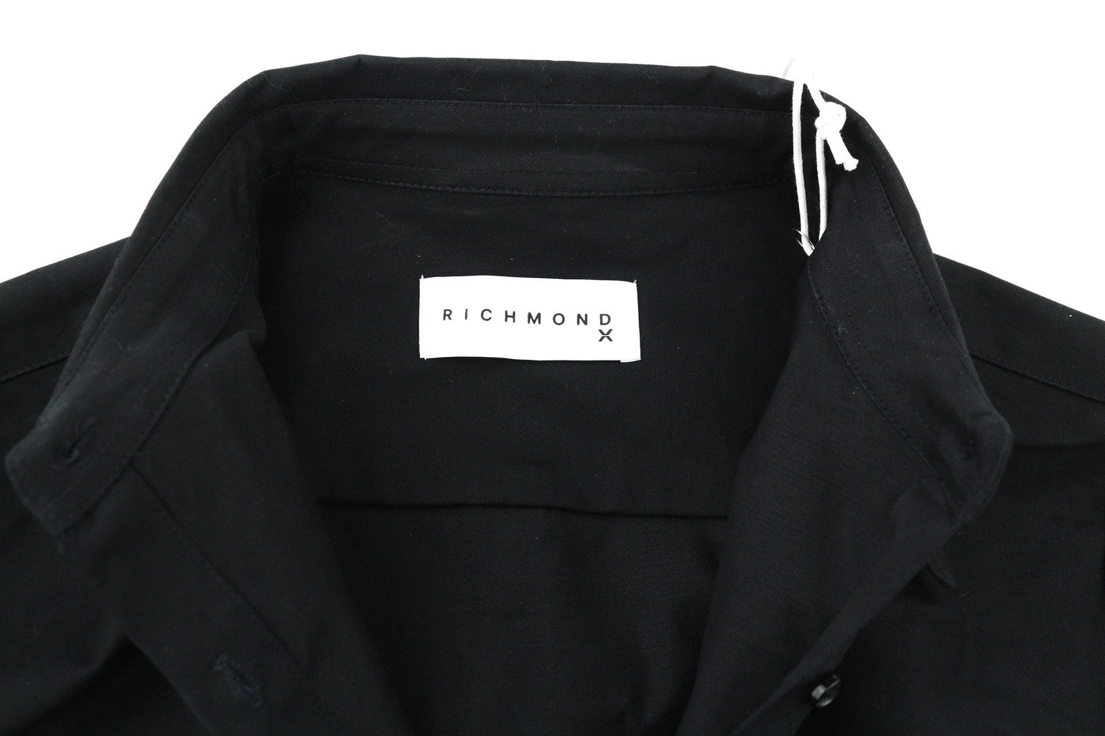 RICHMOND X Women's Shirt S Black Spread Collar Button-Up Long Sleeve Pockets