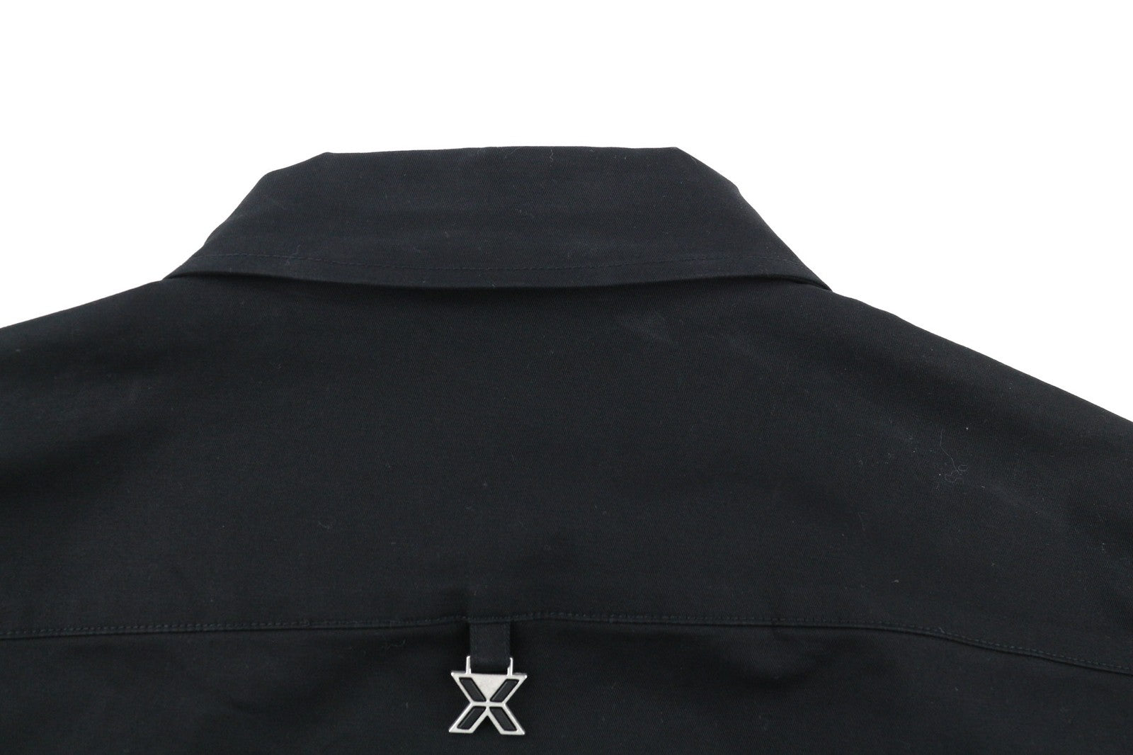 RICHMOND X Women's Shirt S Black Spread Collar Button-Up Long Sleeve Pockets