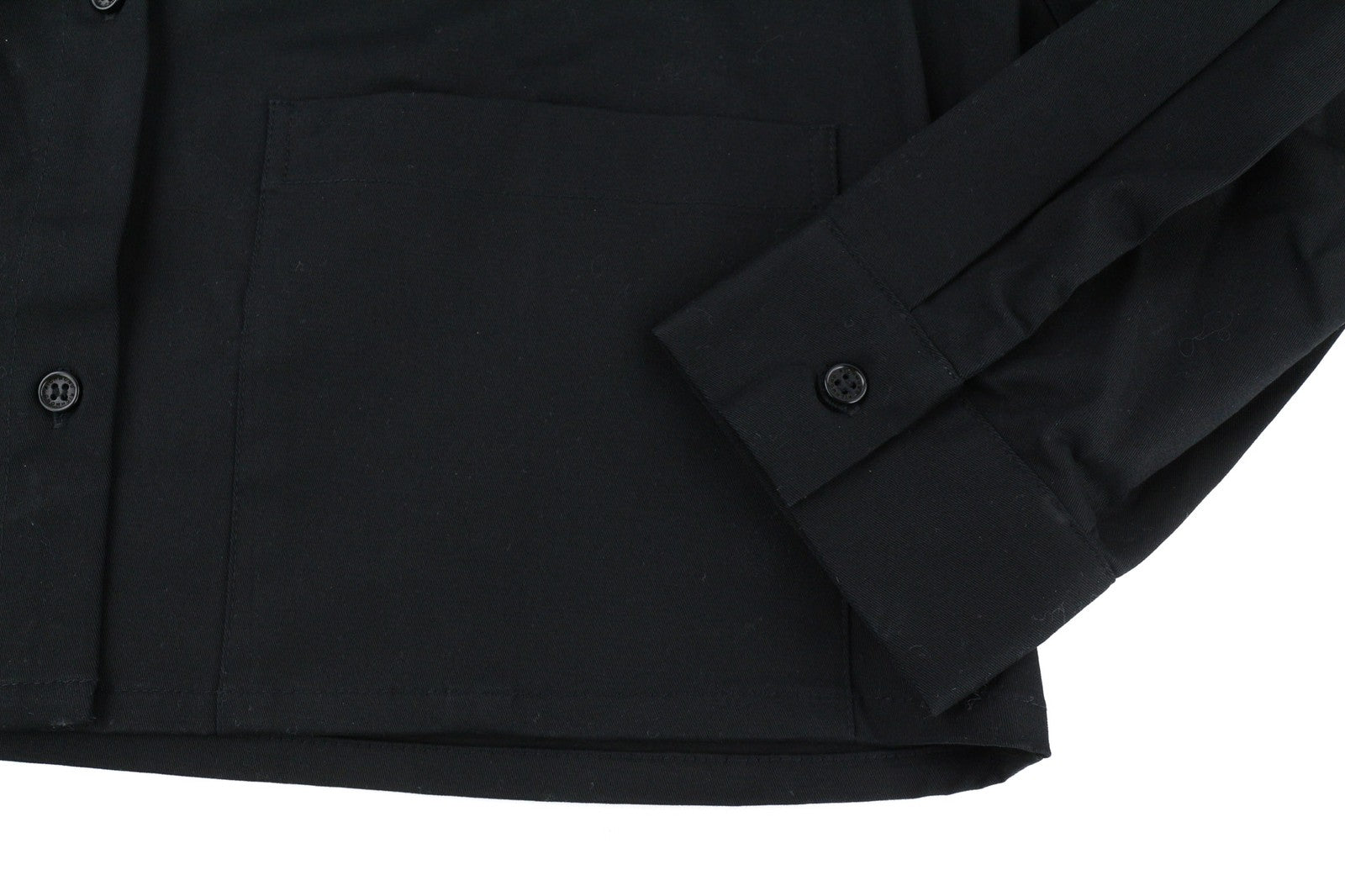 RICHMOND X Women's Shirt S Black Spread Collar Button-Up Long Sleeve Pockets