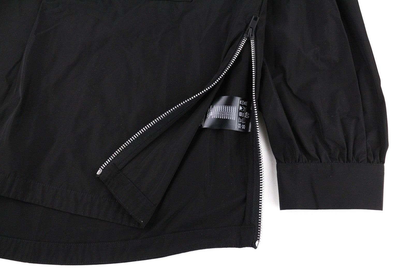 RICHMOND X Women's Jacket 40 Black High Neck Long Sleeve Anorak Zip Side Vent