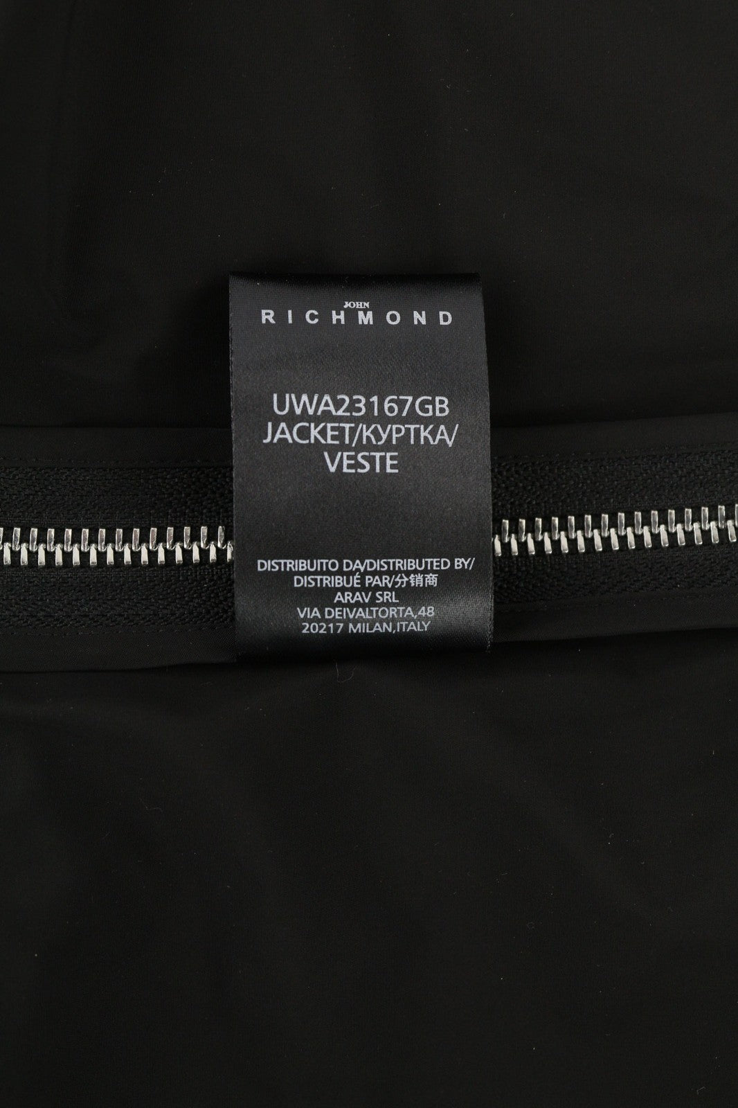 RICHMOND X Women's Jacket 40 Black High Neck Long Sleeve Anorak Zip Side Vent