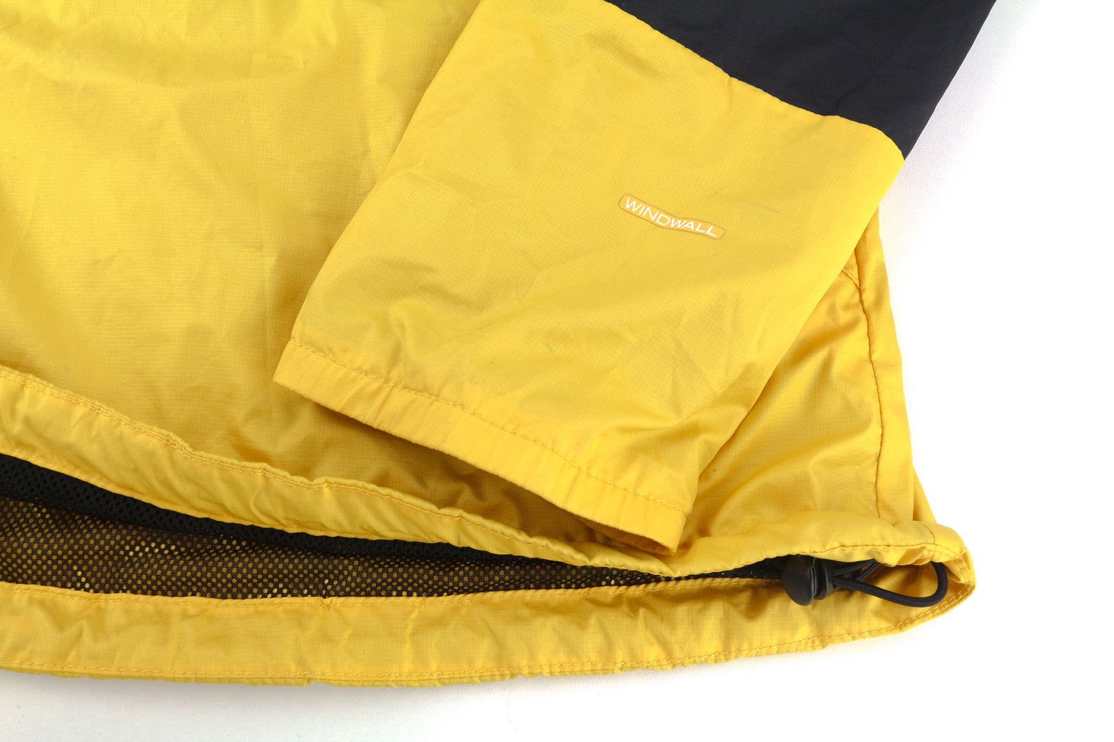 THE NORTH FACE Women's Jacket XL T93YH6 Black Yellow Lined Anorak Hooded Zip