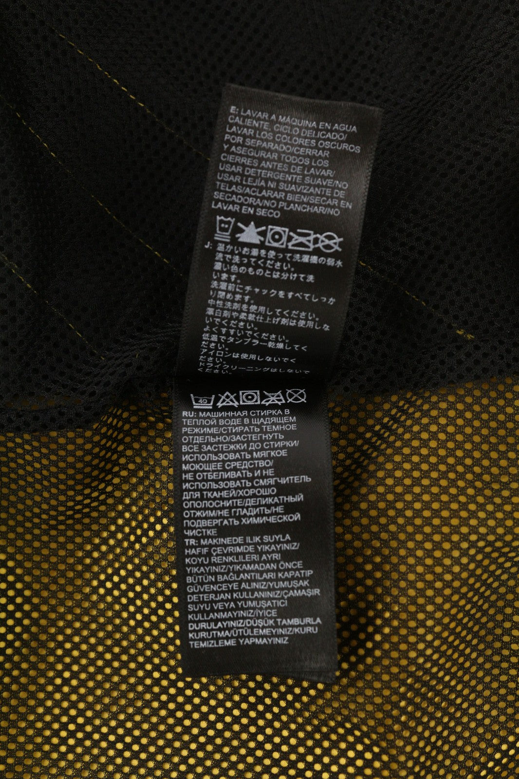 THE NORTH FACE Women's Jacket XL T93YH6 Black Yellow Lined Anorak Hooded Zip