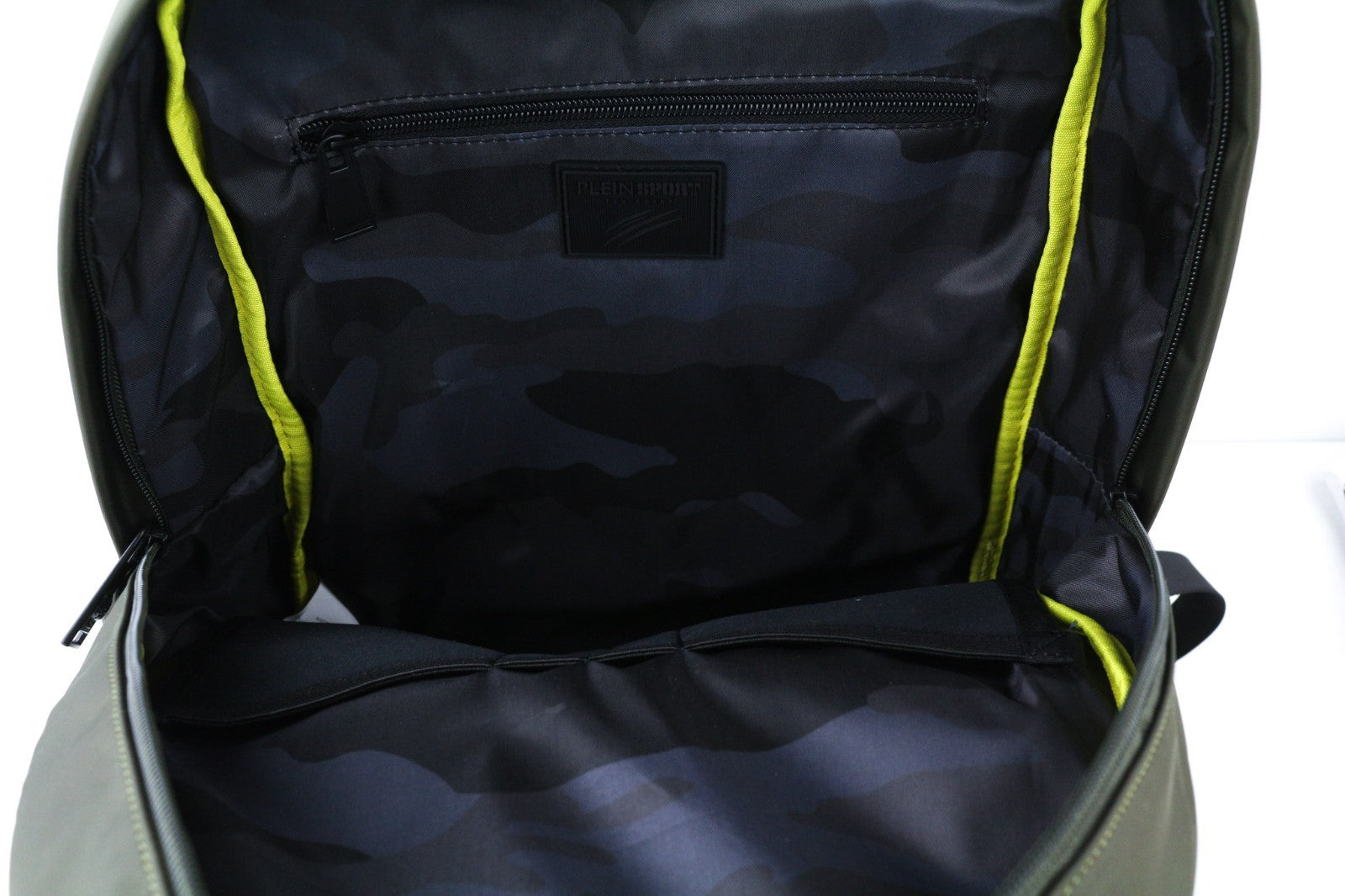 PHILIPP PLEIN Men's Backpack One Size Move Green Lined Adjustable Handle Zip