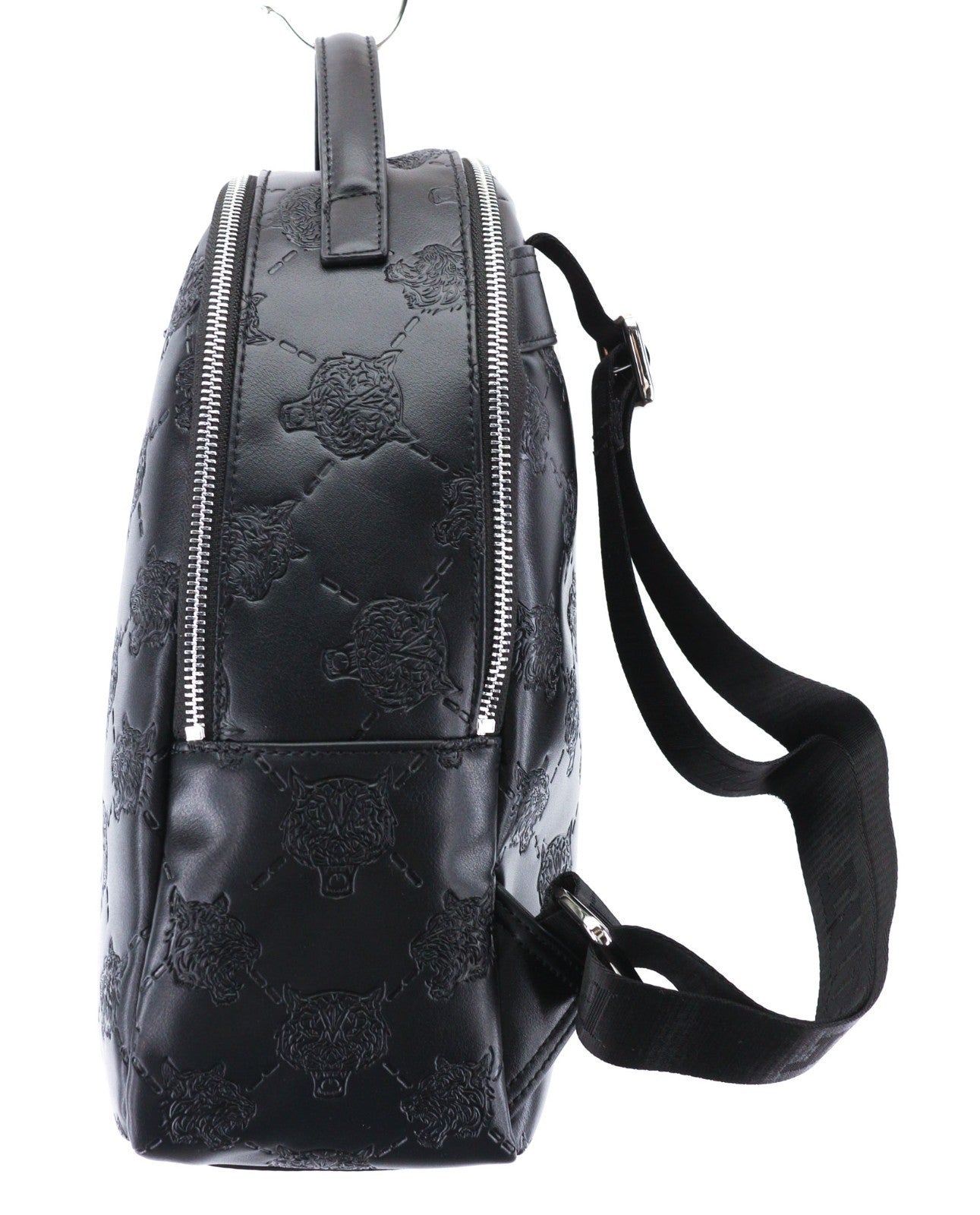 PHILIPP PLEIN Women's Backpack One Size Lindsey Black Lined Pocket Twin Handle