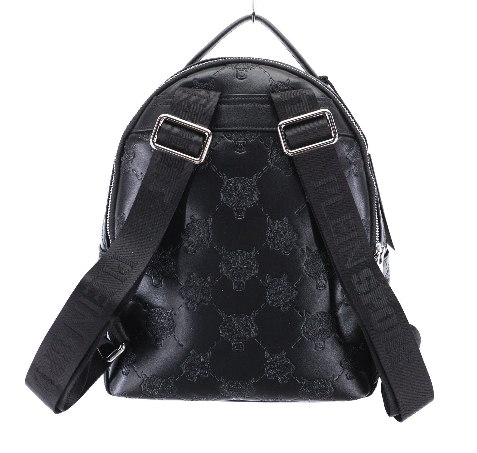 PHILIPP PLEIN Women's Backpack One Size Lindsey Black Lined Pocket Twin Handle