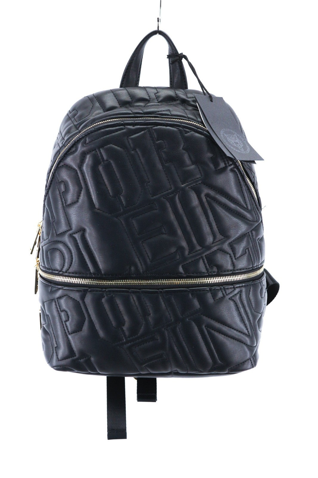 PHILIPP PLEIN Women's Backpack One Size Tess Black Lined Twin Handle Zip Pocket