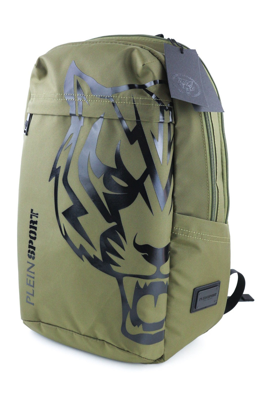 PHILIPP PLEIN Men's Backpack One Size Philadelphia Green Zip Pocketed Lined