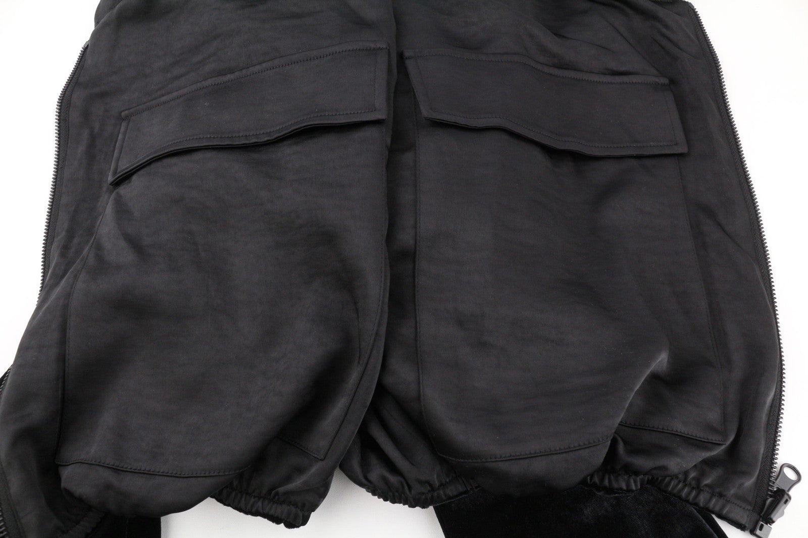 RICHMOND X Women's Sweatshirt 40 Black Two-Way Zip Cropped Hooded Strap Detail