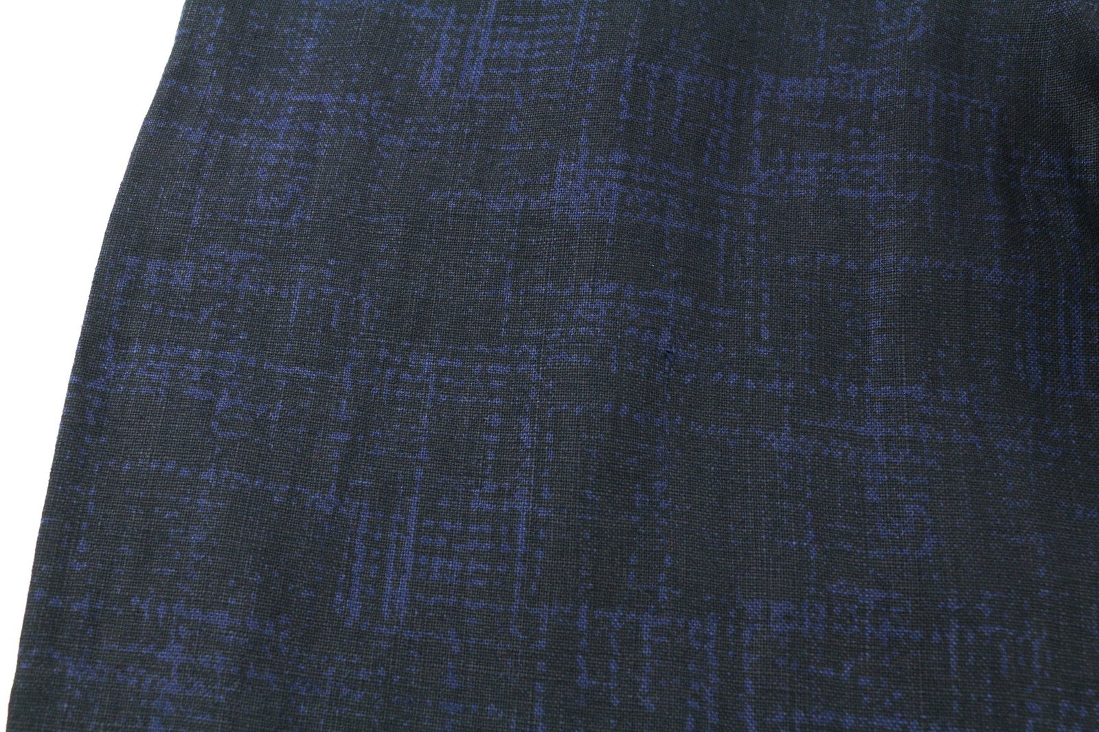 OFF-WHITE Men's Trousers W31 Linen Blend Black Blue Baggy Pleated Tapered RRP600