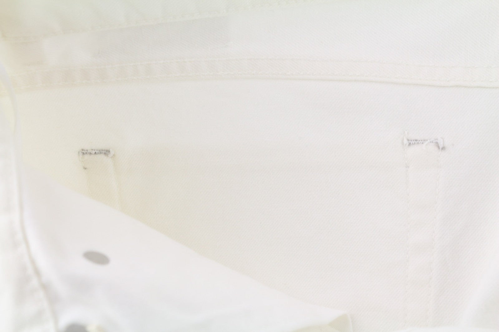 OFF-WHITE Men's Jeans W34 90s Logo Straight Raw White Cotton Stretch RRP667