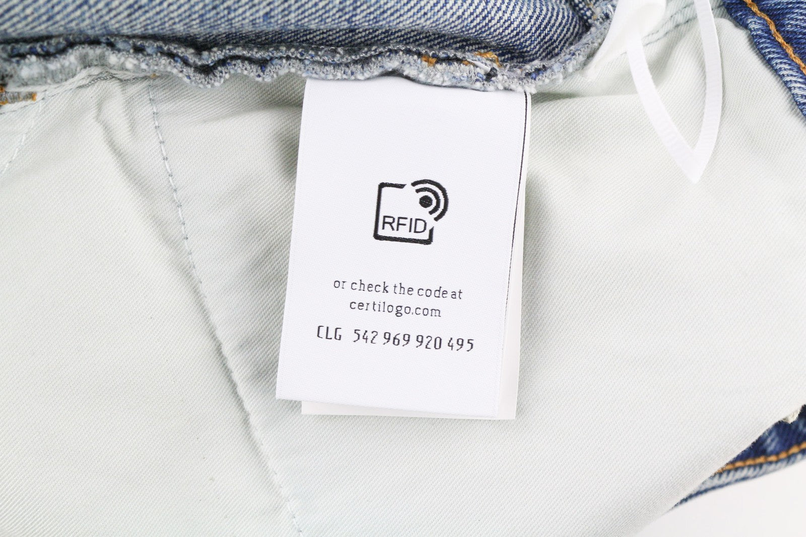 OFF-WHITE Women's Jeans W27 Slim Flare Blue Zipped Cotton Washed Casual Denim