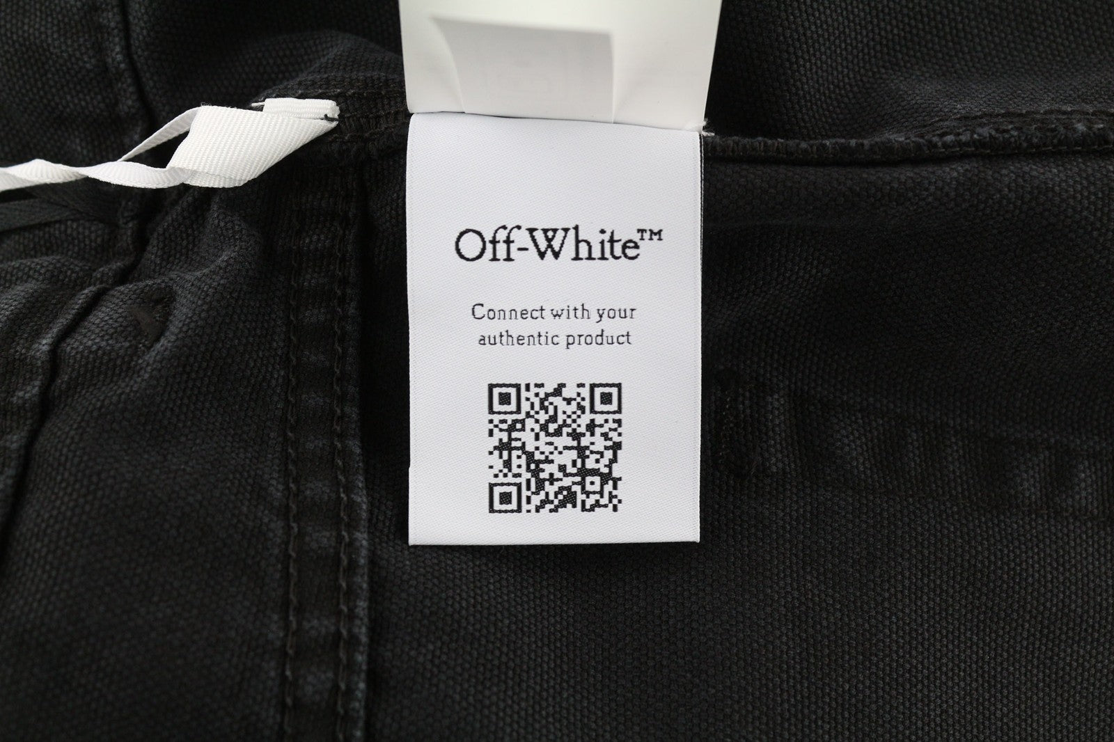 OFF-WHITE Men's Trousers W34 Cargo Fit Pure Cotton Black Button Fly Dyed RRP799