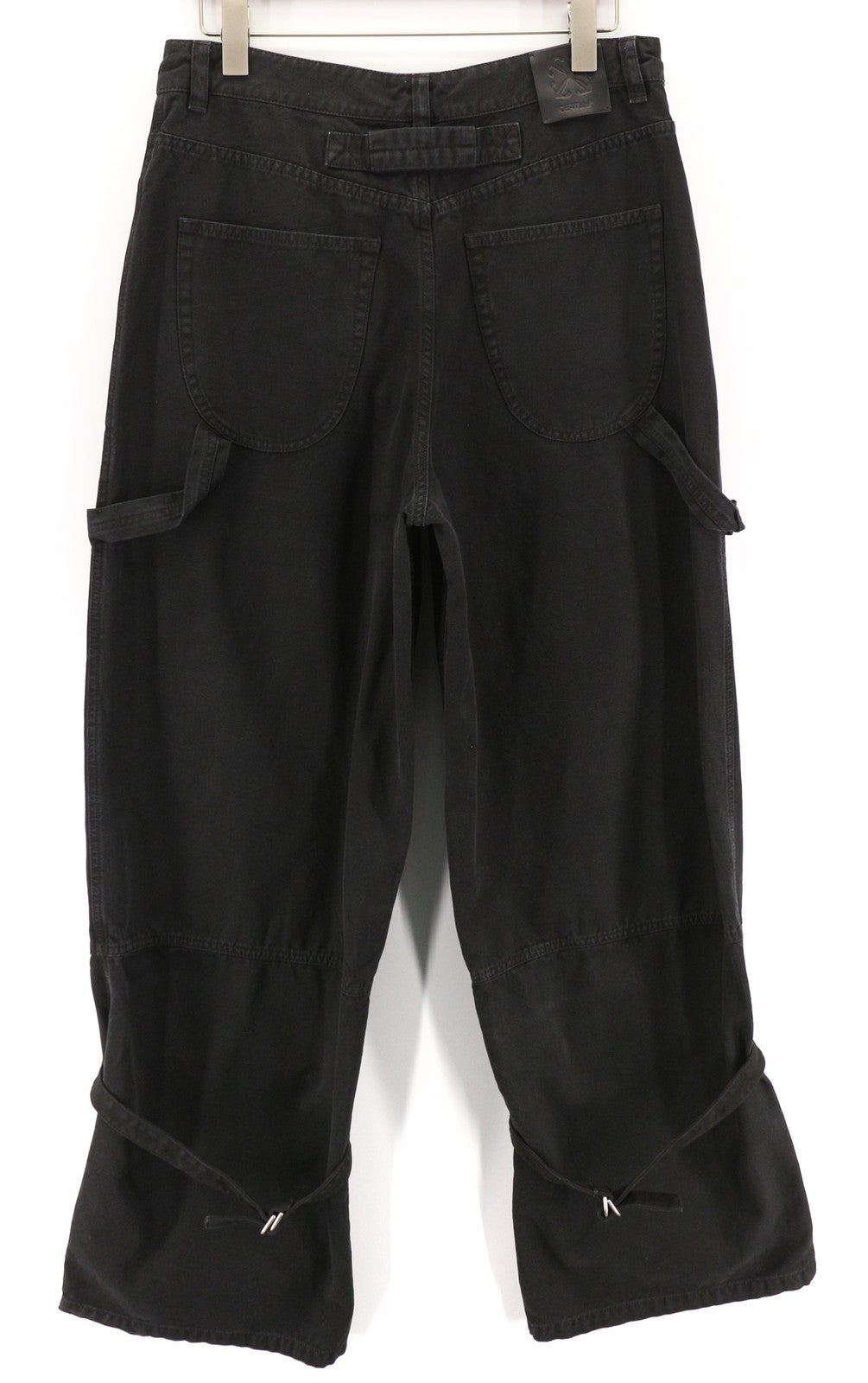 OFF-WHITE Men's Trousers W34 Cargo Fit Pure Cotton Black Button Fly Dyed RRP799