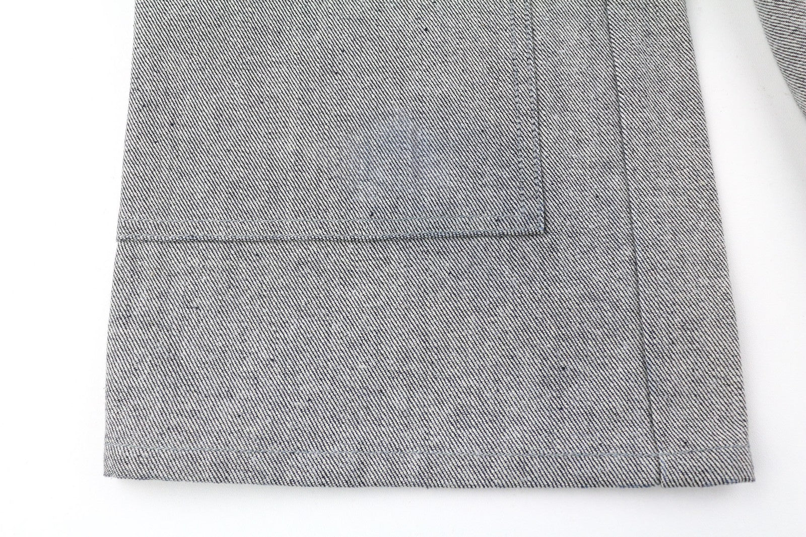 HERON PRESTON Men's Trousers M Washed Light Blue Cotton Straight Button Fly