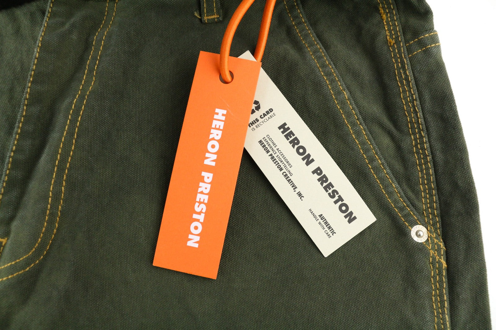 HERON PRESTON Men's Trousers S Green Cotton Linen Blend Zip-Up Pant RRP450