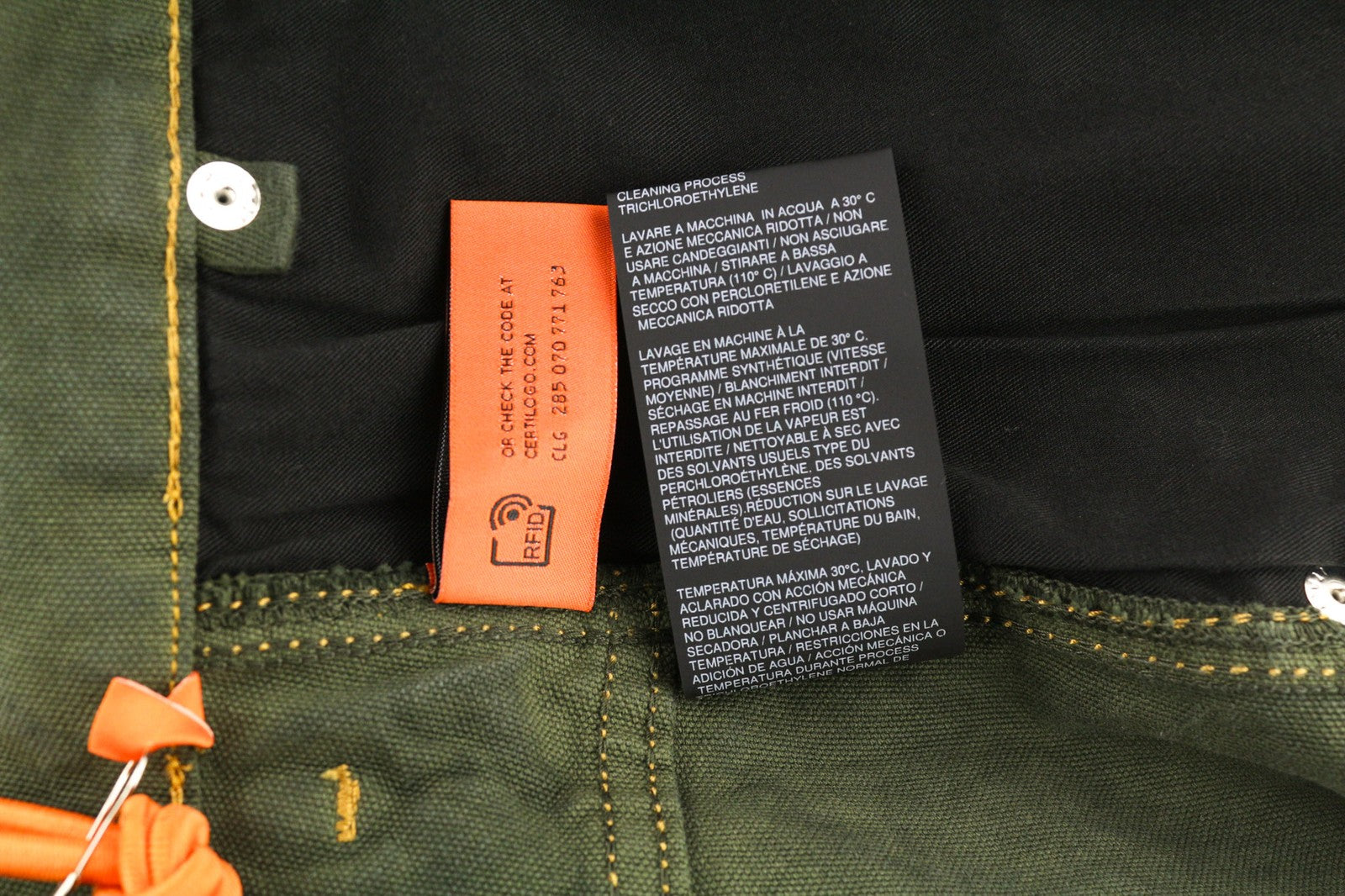 HERON PRESTON Men's Trousers S Green Cotton Linen Blend Zip-Up Pant RRP450