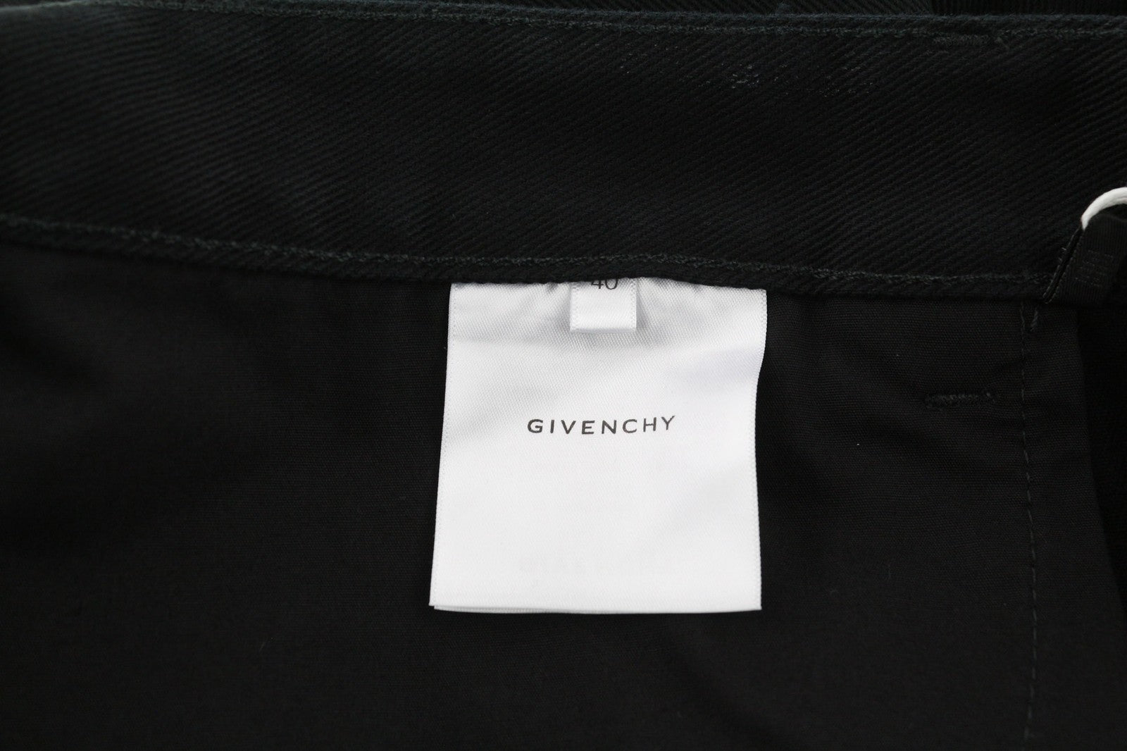 GIVENCHY Men's Jeans 40 Black Straight Pure Cotton Logo Zip-Up Denim