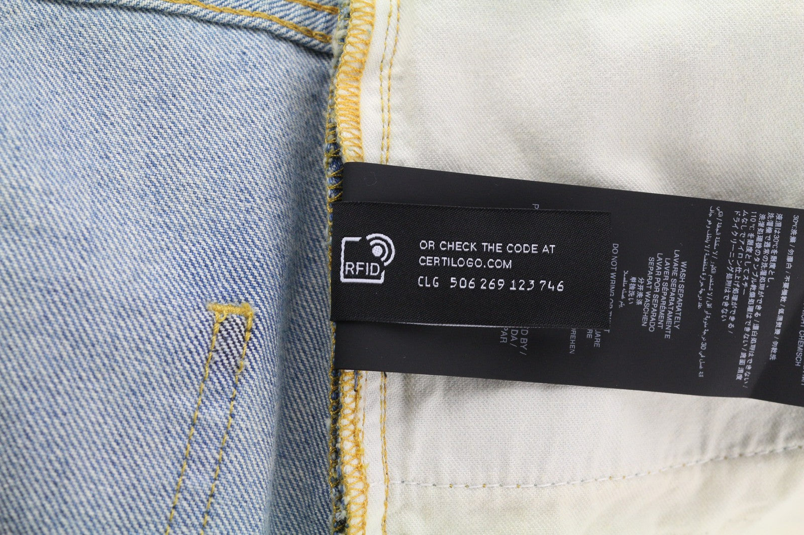 ALANUI Men's Jeans W31 Washed Blue Pure Cotton Straight Denim RRP499