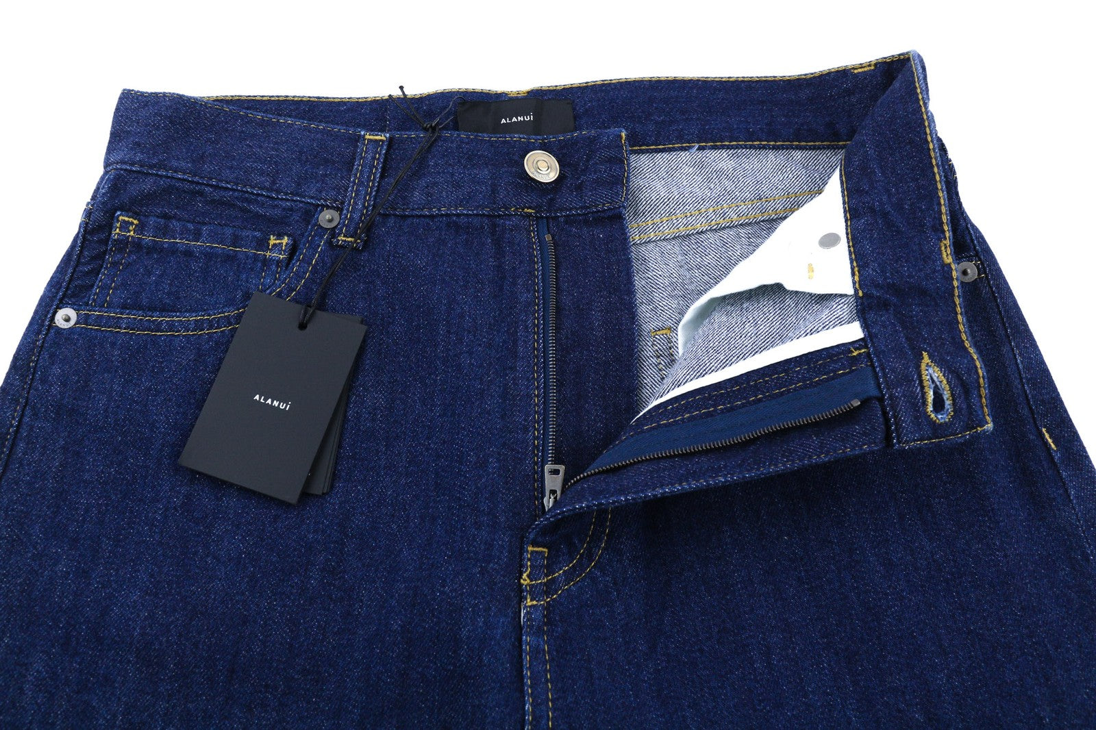 ALANUI Men's Jeans W29 Blue Palm Print Straight Fit Pure Cotton RRP499