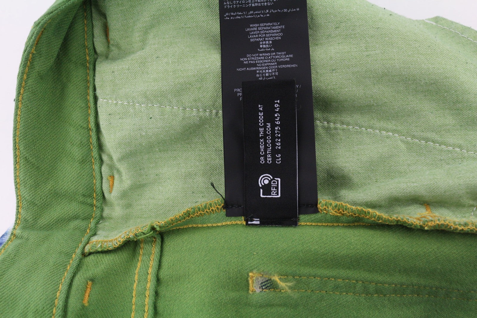 ALANUI Women's Jeans W26 Magic Journey Blue Green Tye-Dye Wide Fit RRP649