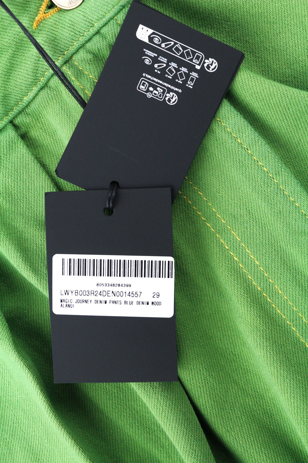 ALANUI Women's Jeans W29 Magic Journey Blue Green Wide Fit Tye-Dye RRP649