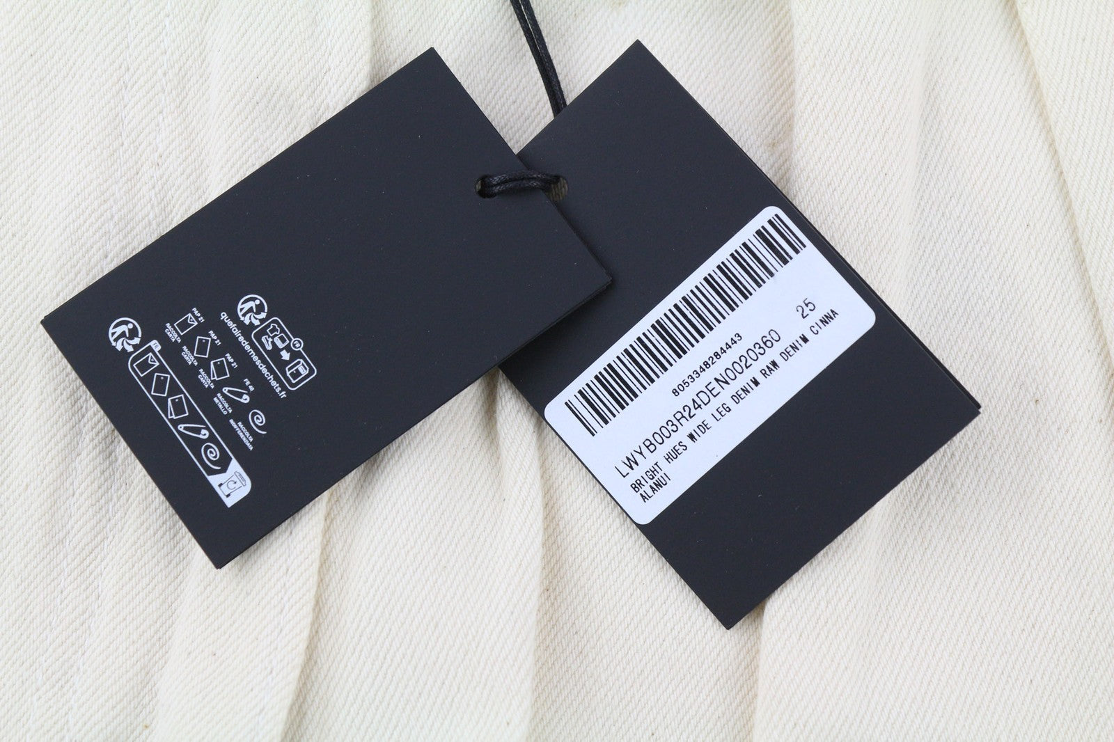 ALANUI Women's Jeans W25 Bright Hues Beige Brown Wide Zip-Up Cotton RRP599