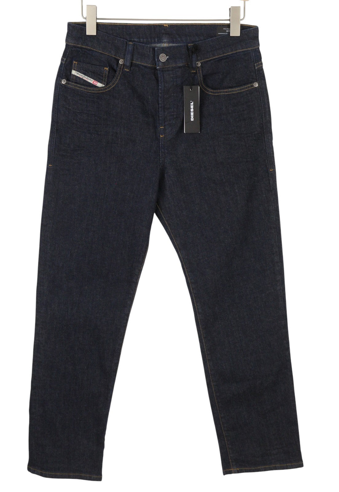 DIESEL 2020 D-Viker RM040 Men Jeans W31/L30 Dark Blue Stretch Straight Button