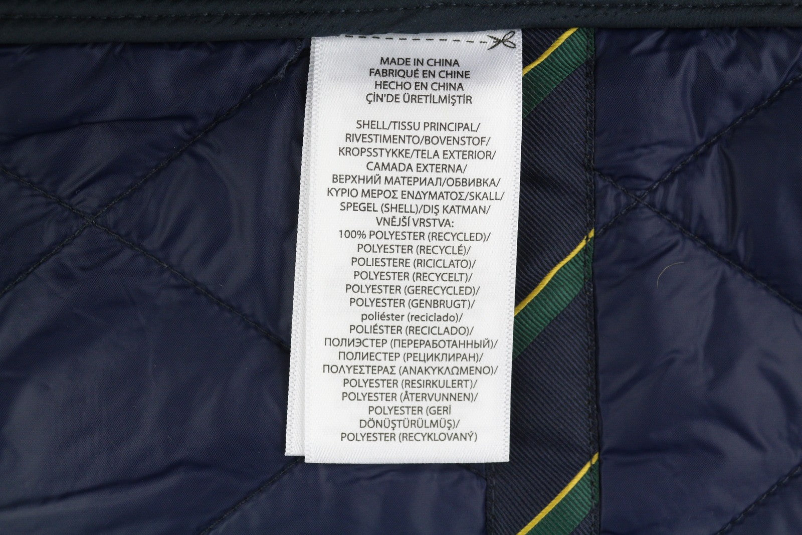 RALPH LAUREN Beaton Men Waistcoat S Blue Corduroy Trimmed Quilted Logo RRP310