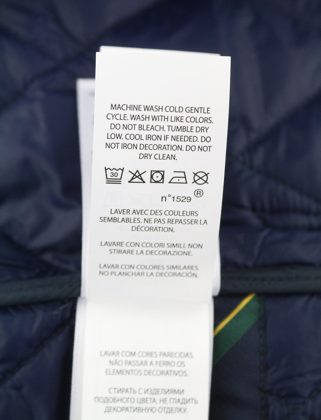 RALPH LAUREN Beaton Men Waistcoat S Blue Corduroy Trimmed Quilted Logo RRP310