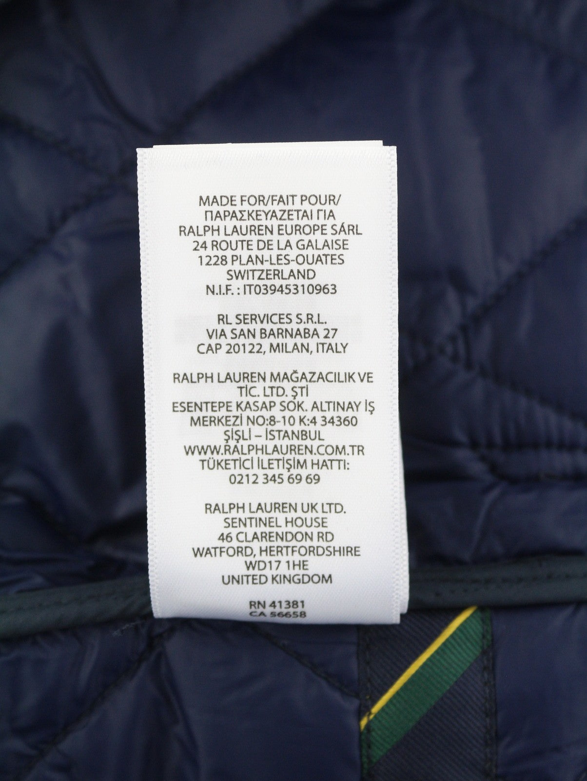 RALPH LAUREN Beaton Men Waistcoat S Blue Corduroy Trimmed Quilted Logo RRP310