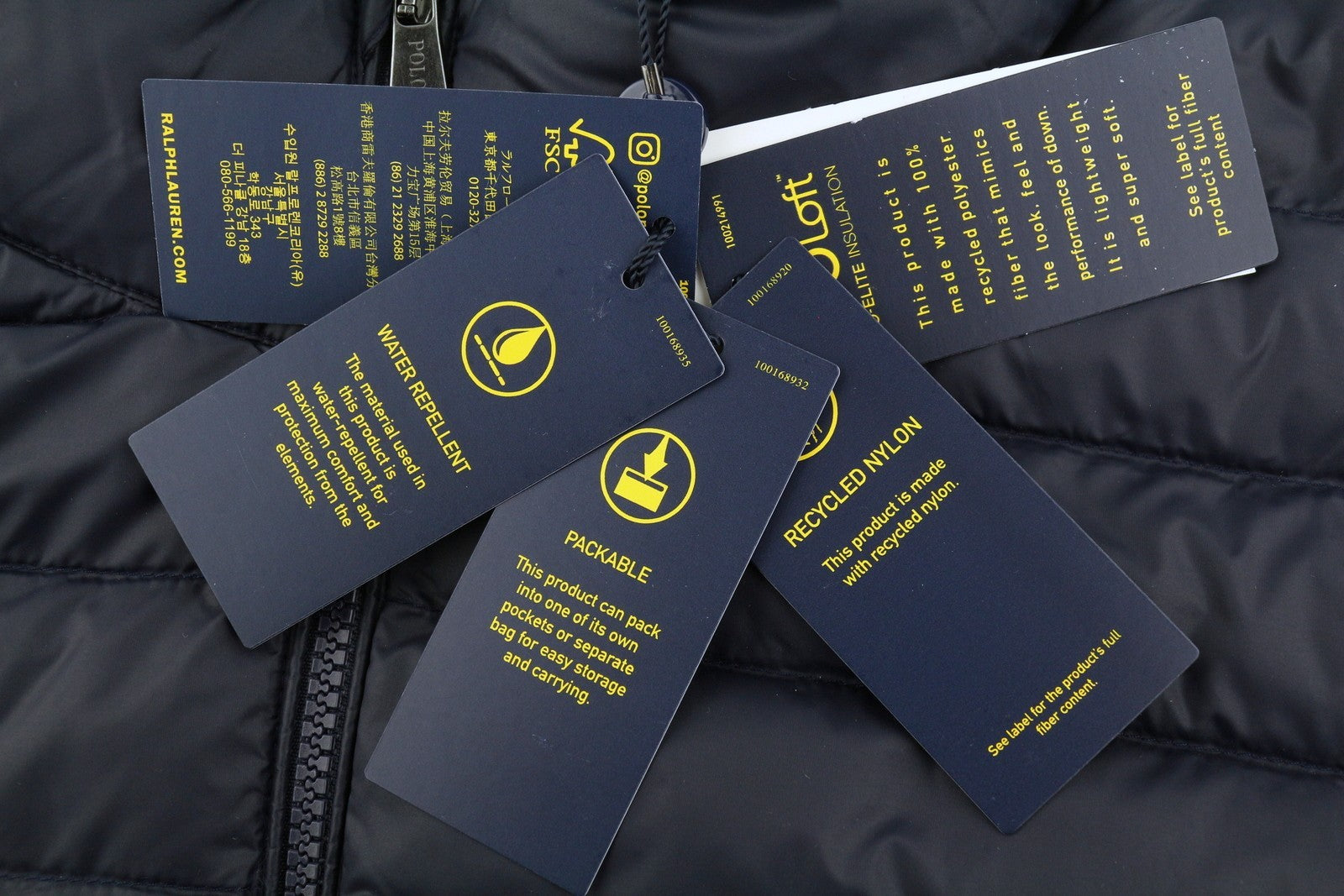 RALPH LAUREN Terra Men Jacket 2XL Blue Performance Quilted Puffer Padded RRP350