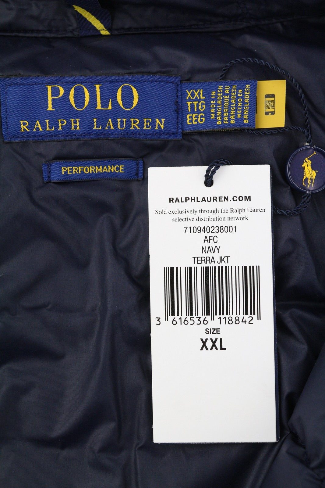 RALPH LAUREN Terra Men Jacket 2XL Blue Performance Quilted Puffer Padded RRP350