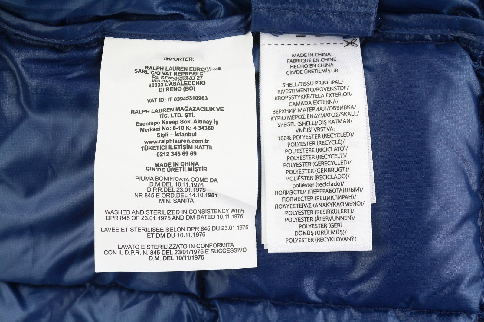 RLX RALPH LAUREN Dalston Men Jacket L Blue Pertex Quantum Down Filled RRP460