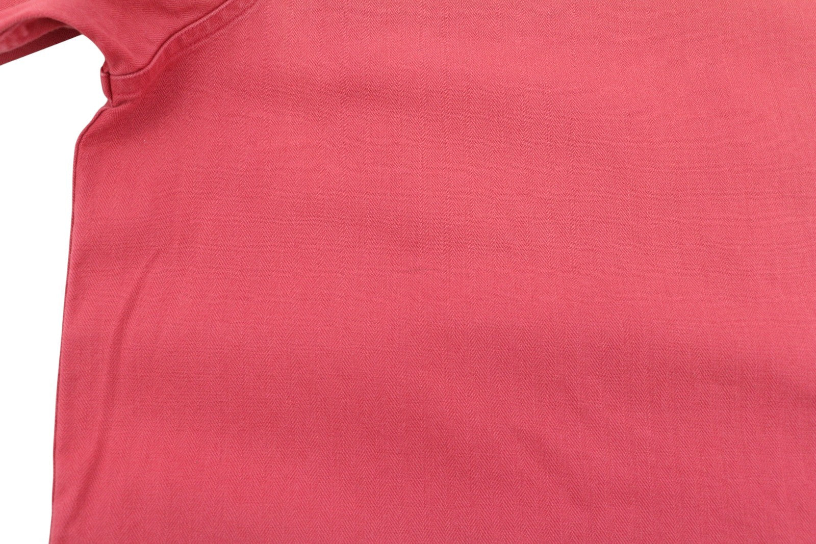 RALPH LAUREN Men Shirt M Red Faded Classic Fit Spread Button-Up Pockets Casual