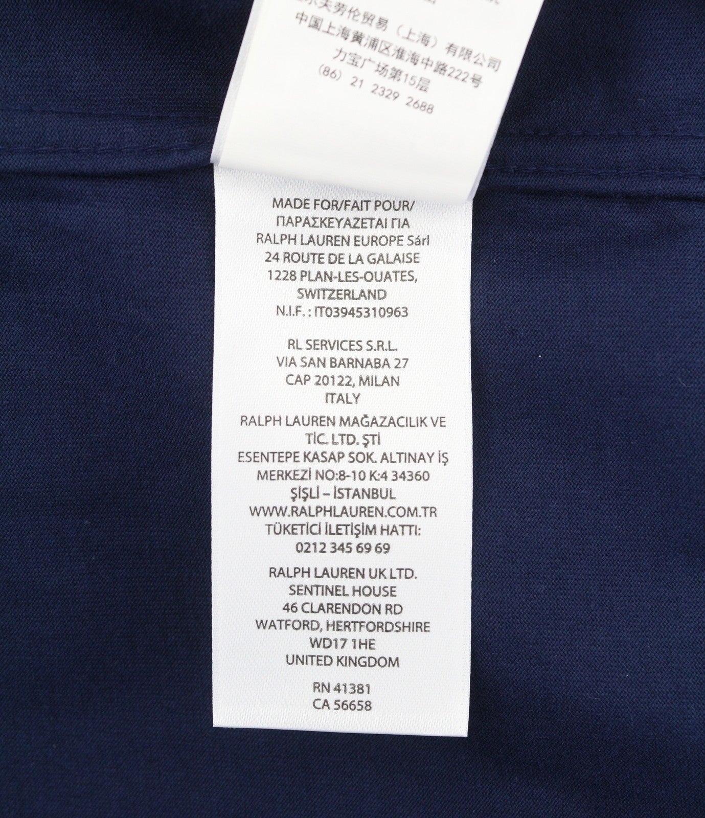 RALPH LAUREN Men Shirt L Dark Blue Cutaway Button-Up Embroidered Logo RRP160