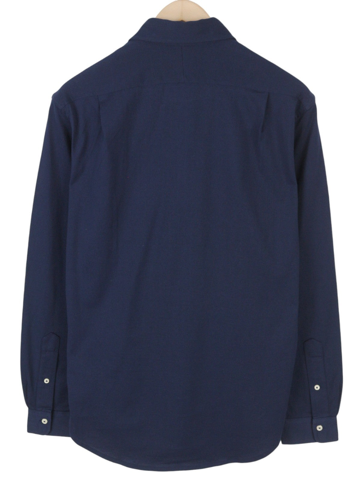 RALPH LAUREN Men Shirt M Dark Blue Cutaway Button-Up Embroidered Logo RRP160